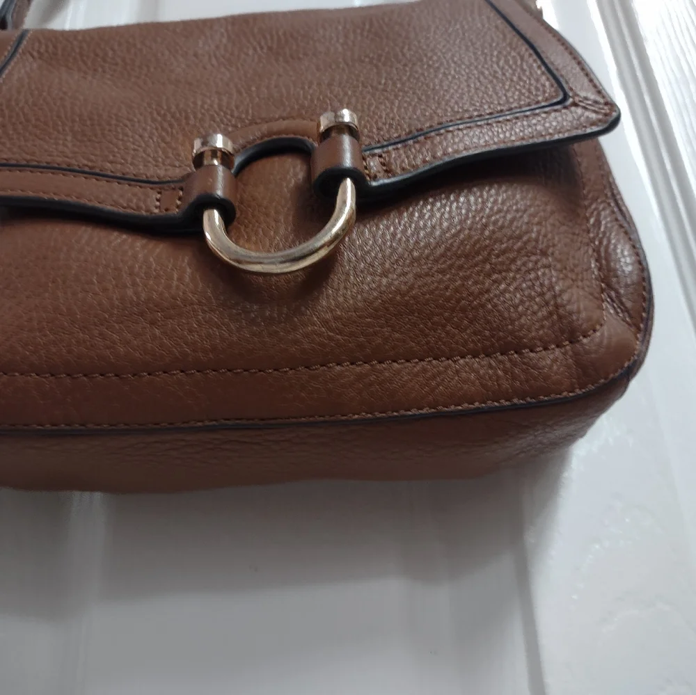 Vince Camuto Brown pebbled leather crossbody / Purse - Picture 10 of 16